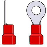絶縁被覆裸圧着端子（絶縁体拡管形）